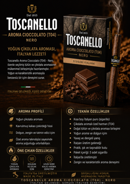 TOSCANELLO AROMA CIOCCOLATO 1 KARTON (50) ADET
