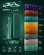 IQOS ILUMA i PRIME – Aspen Yeşili (ÖZEL RENK) & KARIŞIK TEREA (1 KARTON)