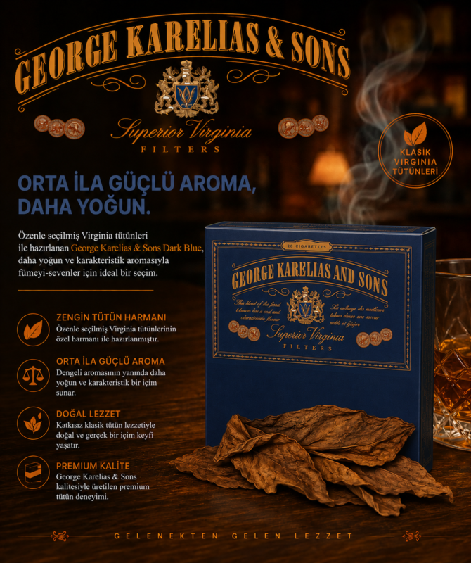 GEORGE KARELIAS & SONS DARK BLUE