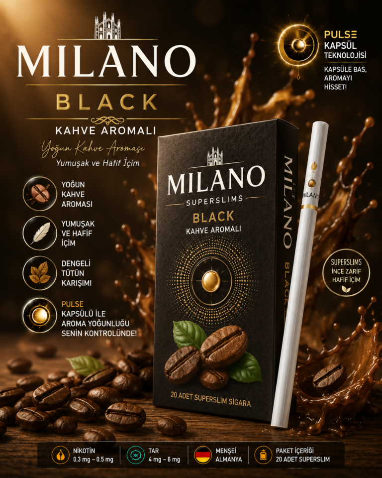 MILANO BLACK (KAHVE AROMALI) 1 KARTON